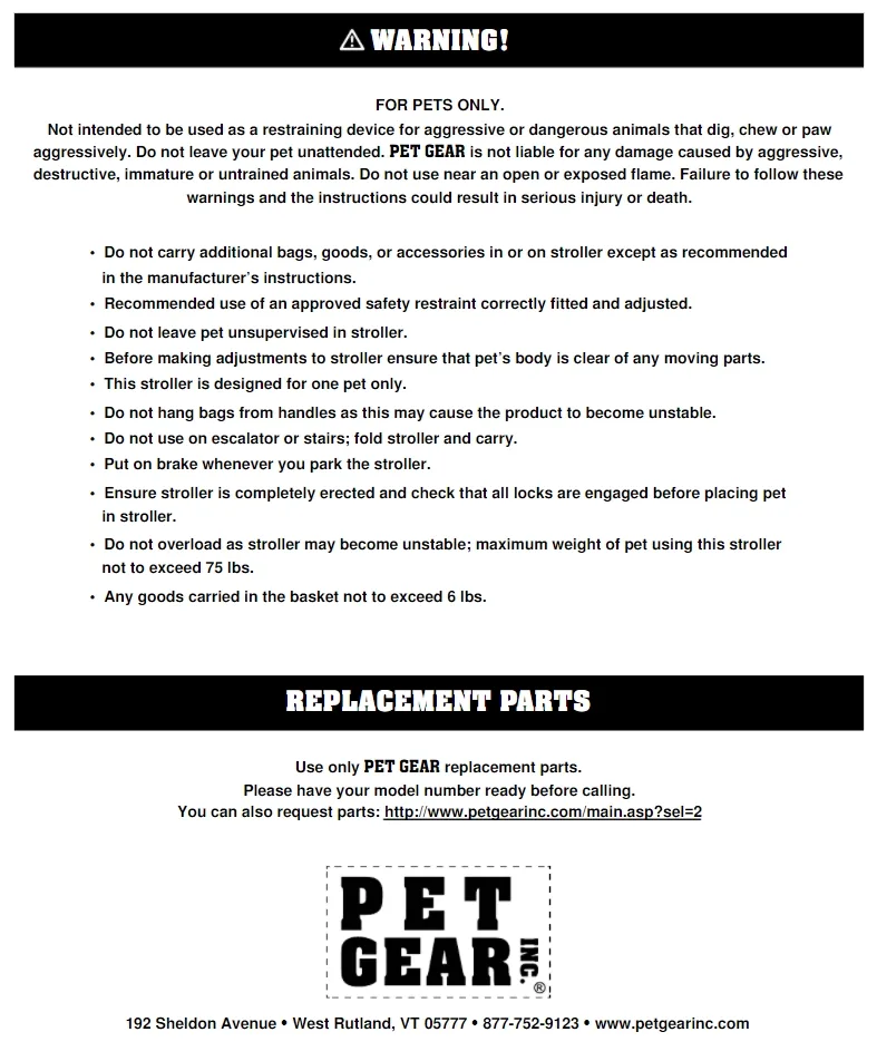 Pet Gear Stroller Instructions And Reviews Page_9