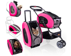 Pet Stroller With Removable Carrier