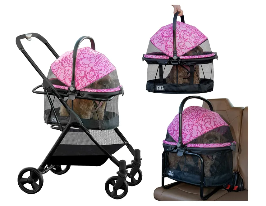 pet gear dog stroller pink 1