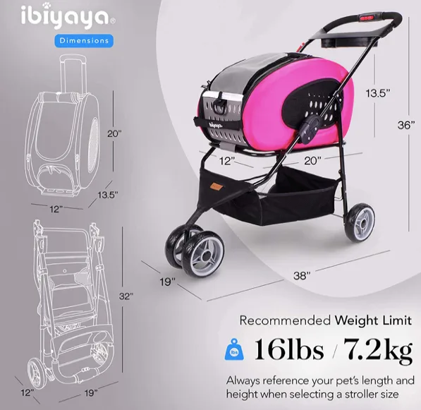 pet stroller dimensions