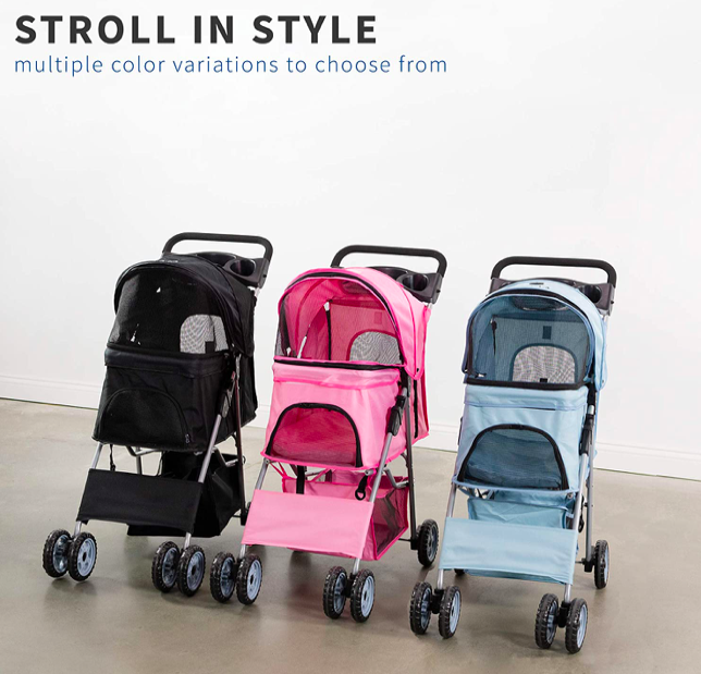 Vivo 4 wheel pet stroller colors